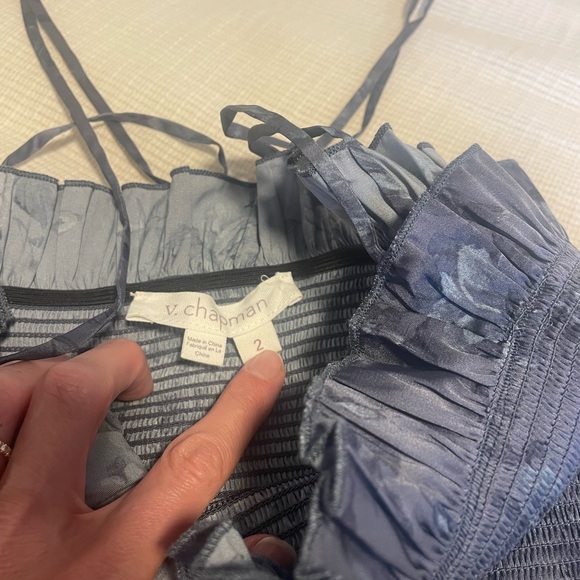 V Chapman Lily Dress Size 2 in Navy Bouquet - Picture 7 of 7